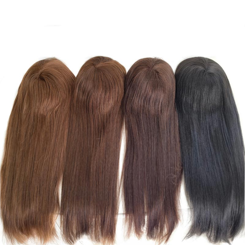 14 16 18 20 Inch Q6 HD Lace Real Human Remy Hair Pieces Toppers For Women Thinning Crown Hair