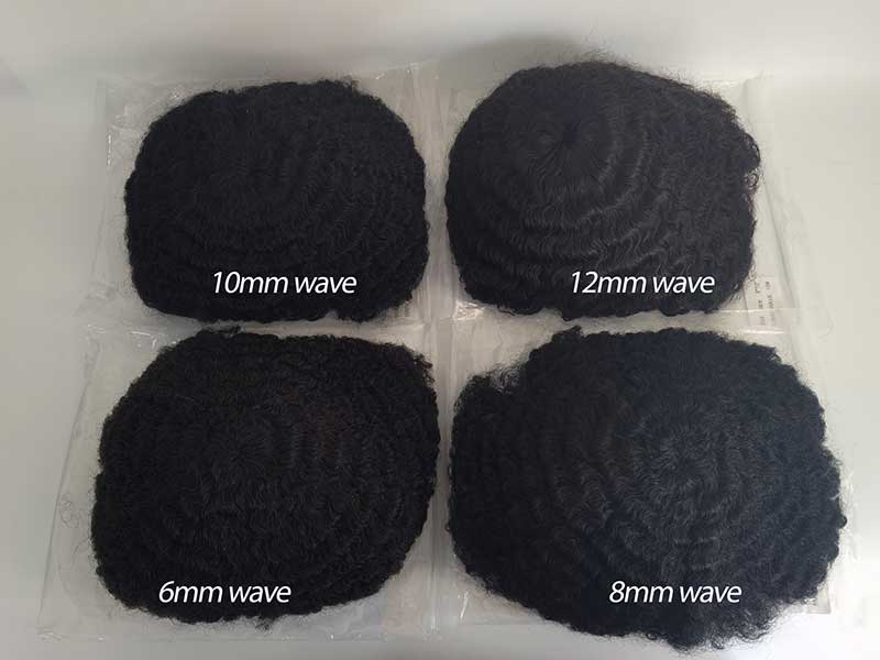 100% Human Hair Unit Hand Made Full Lace Afro Curly Wave Men Hairpiece Toupee