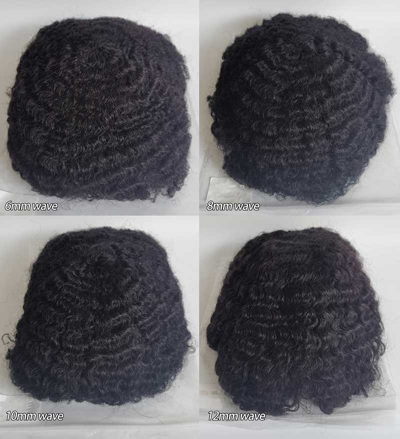 100% Human Hair Unit Hand Made Full Lace Afro Curly Wave Men Hairpiece Toupee